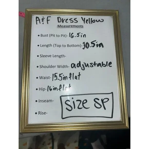 Abercrombie & Fitch Yellow Pleated Tennis Dress Size SP NWT - Picture 13 of 13